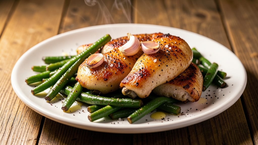 Babe's Chicken Dinner House Green Beans Recipe: Buttery Garlic-Green Beans Paired With Juicy Chicken