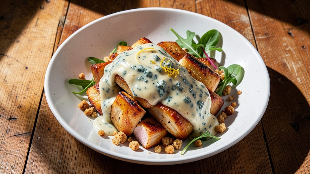 Blue Cheese Dressing Chicken Recipe: Crispy Bites with Tangy Creamy Drizzle