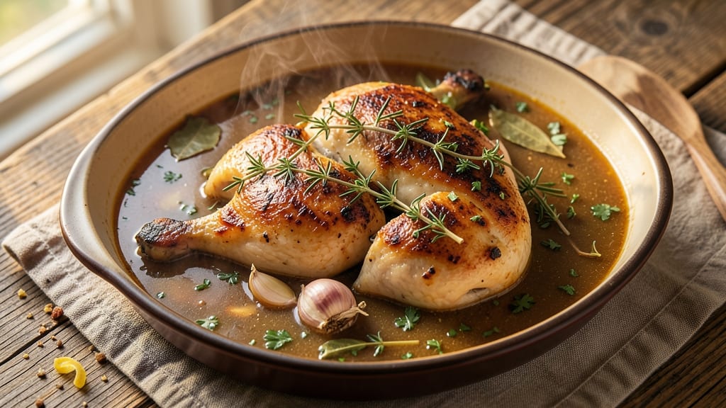 Baked Chicken in Broth Recipe: Herb-Infused Moisture Locked in Every Bite