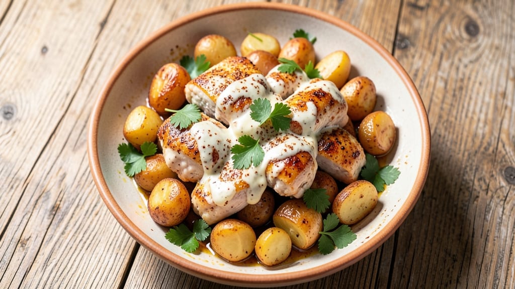 Arabic Chicken and Potatoes Recipe: Spiced Yogurt-Marinated One-Pan Wonder