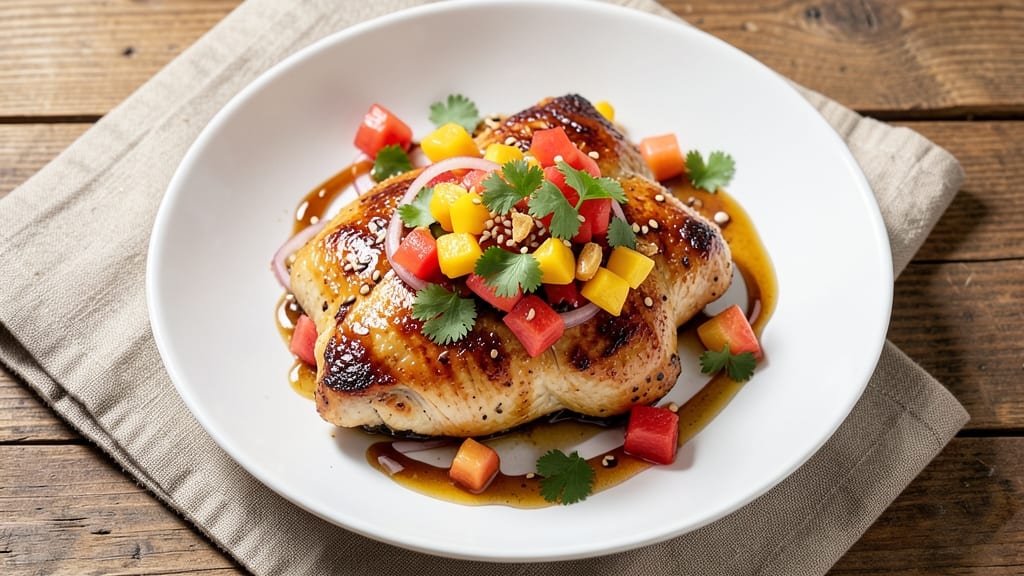 Lemon Ginger Chicken With Pineapple Mango Salsa Recipe: Tropical Heat That Balances Bright Flavors