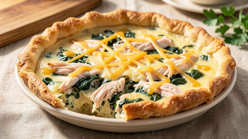 Spinach Chicken Quiche Recipe: Flaky Crust and Eggy Creaminess in One Bite